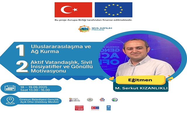 AB DESTEKLİ SİVİL KATILIM EĞİTİMİ GİRESUN’DA